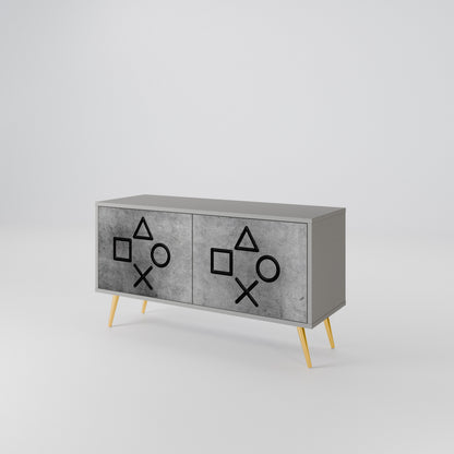 GAMER CHOICE Compact 2-Door TV Cabinet