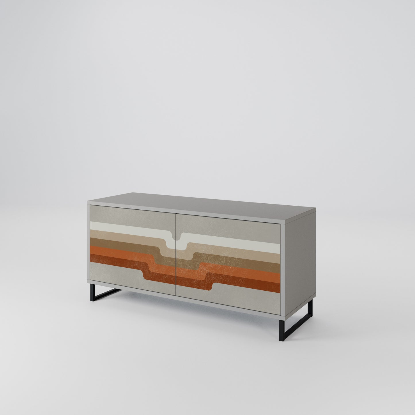 PECULIAR TRAIL Compact 2-Door TV Cabinet