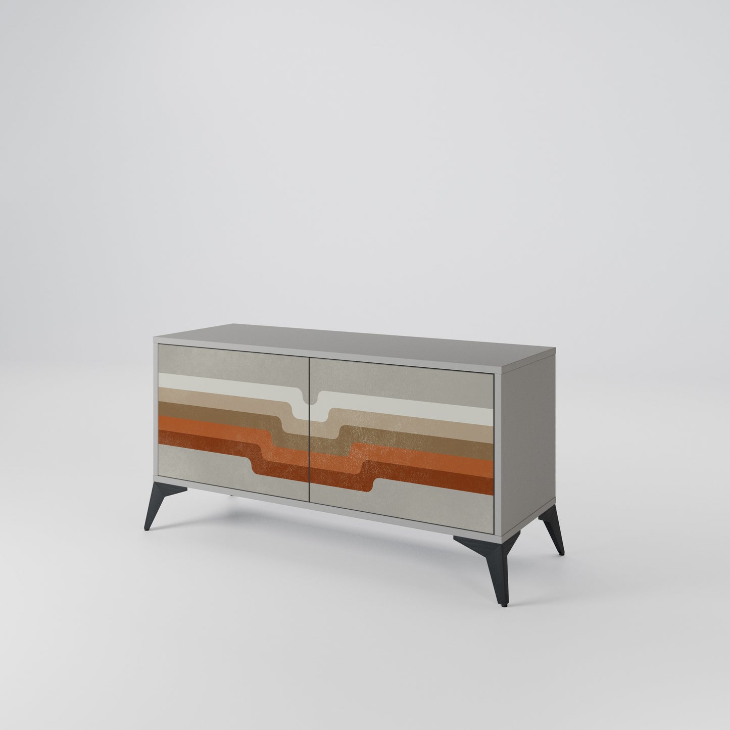PECULIAR TRAIL Compact 2-Door TV Cabinet