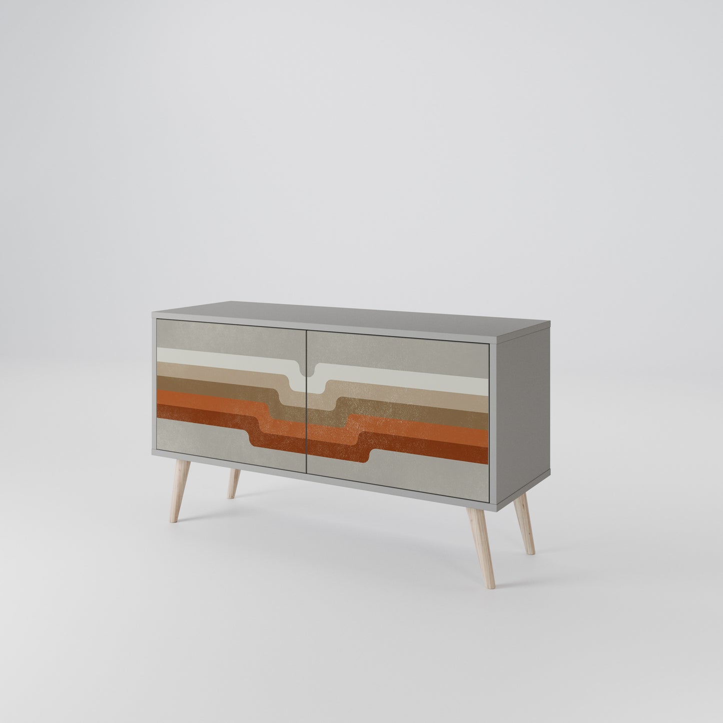 PECULIAR TRAIL Compact 2-Door TV Cabinet