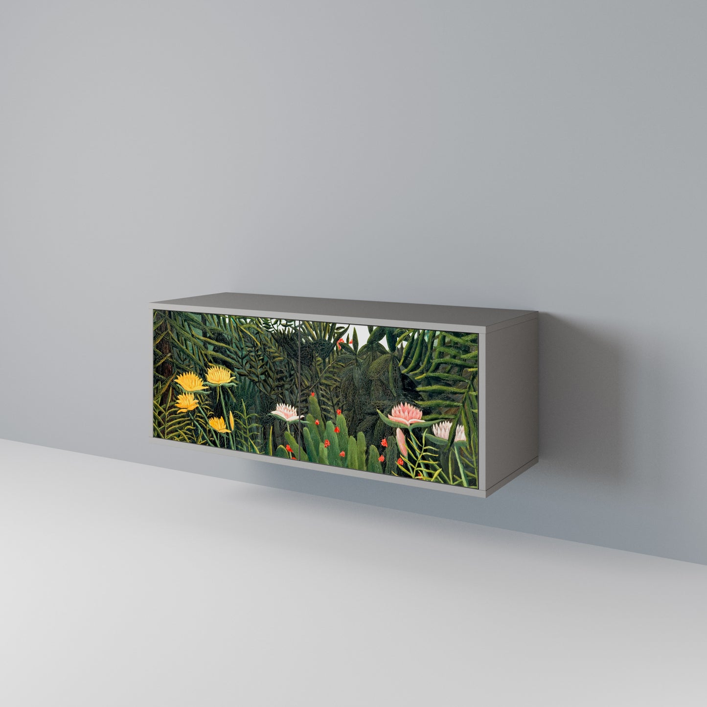 VIRGIN FOREST WITH SUNSET Compact 2-Door TV Cabinet