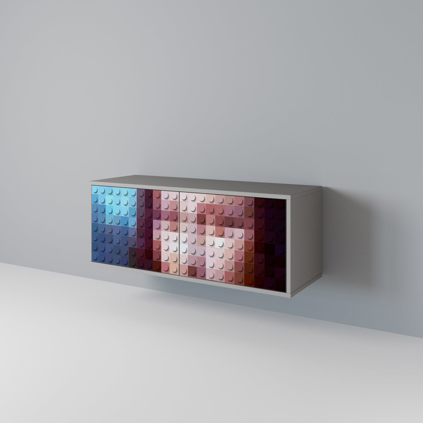 CONSTRUCTIVE ART Compact 2-Door TV Cabinet