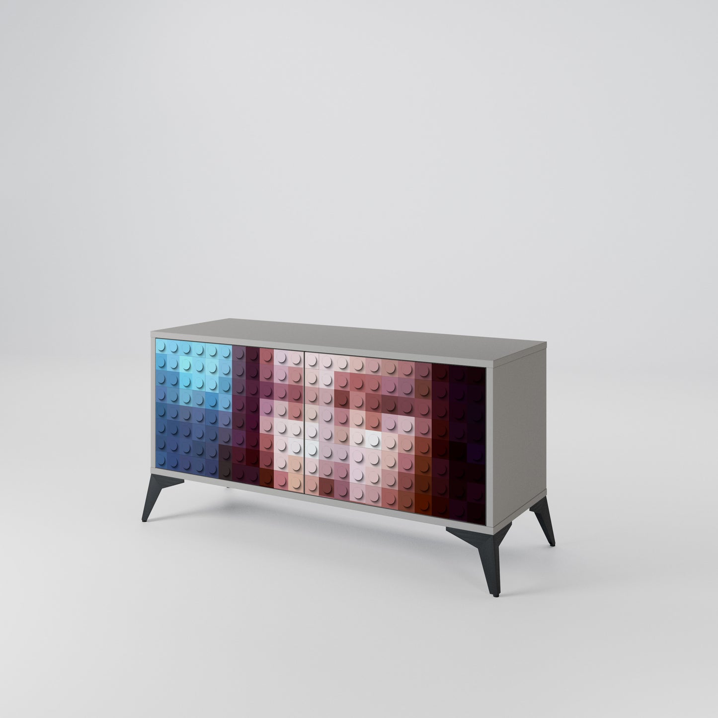 CONSTRUCTIVE ART Compact 2-Door TV Cabinet