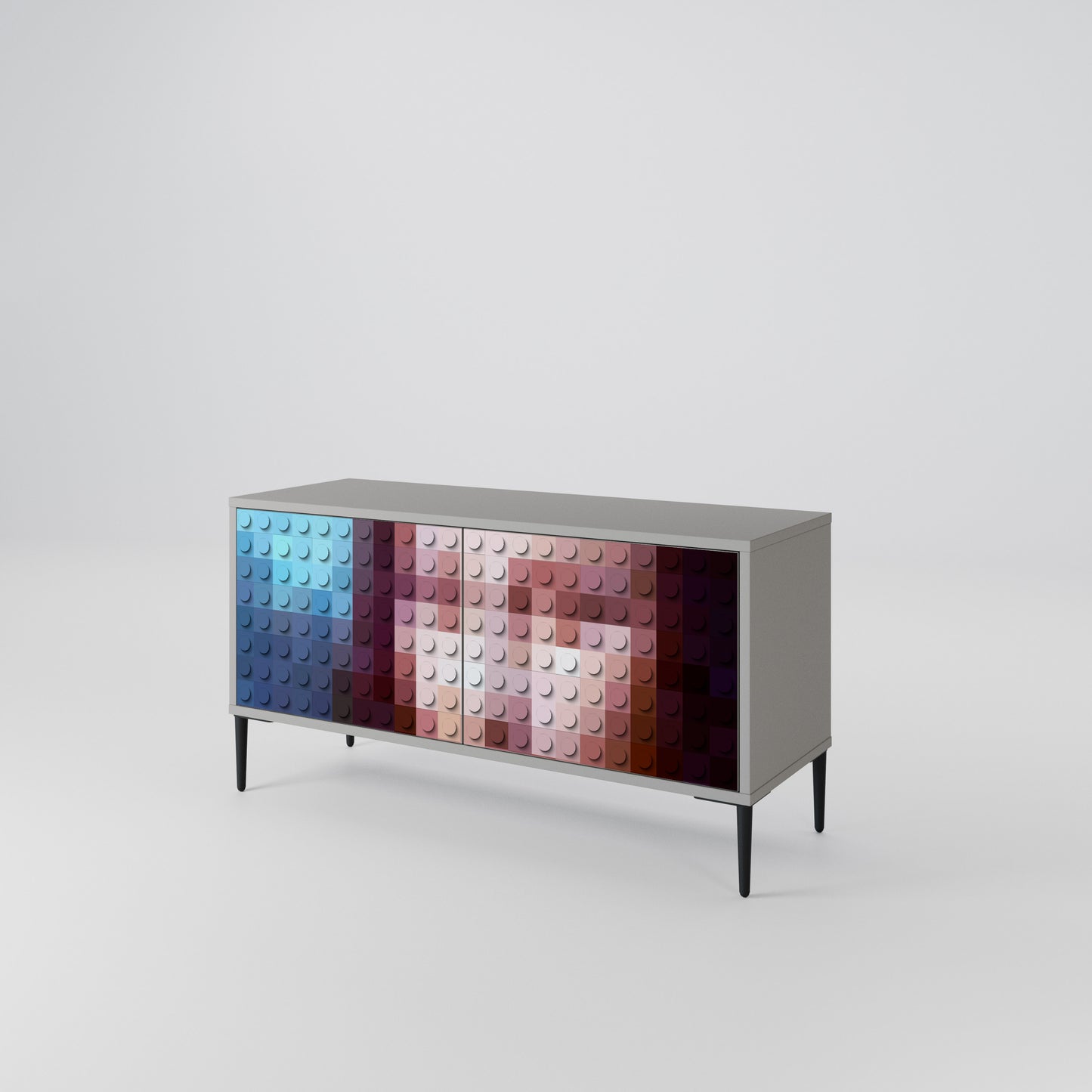 CONSTRUCTIVE ART Compact 2-Door TV Cabinet