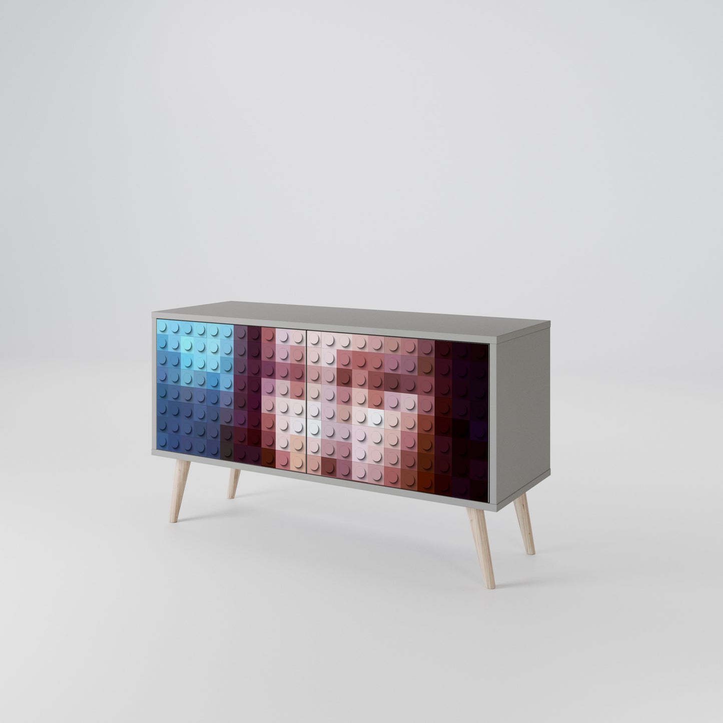 CONSTRUCTIVE ART Compact 2-Door TV Cabinet