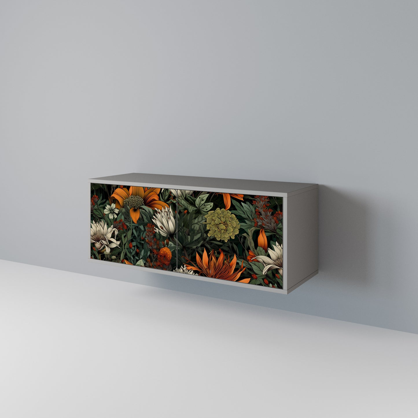 MIDNIGHT SPROUT Compact 2-Door TV Cabinet
