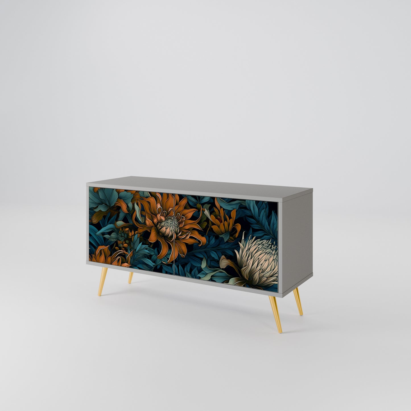MORNING BLOOM Compact 2-Door TV Cabinet