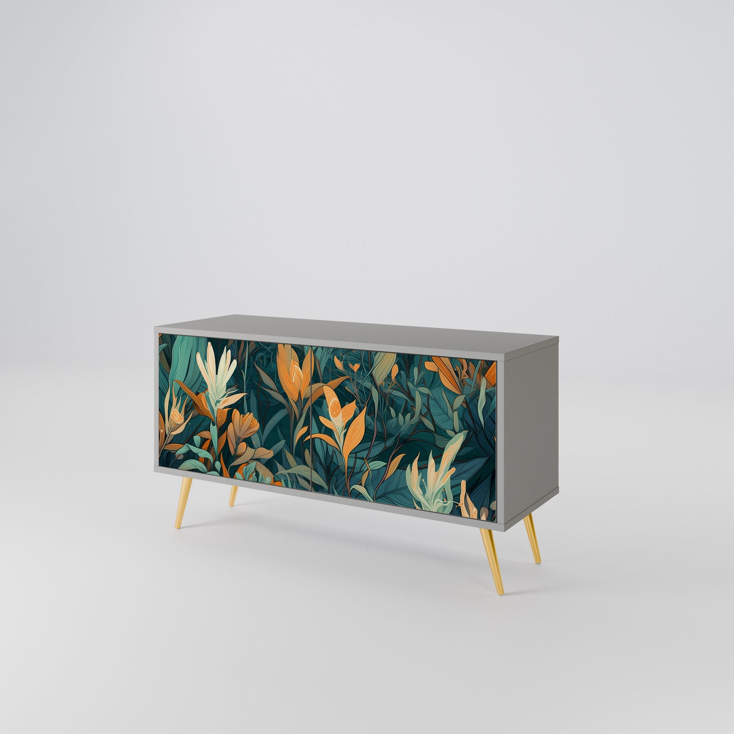 FLORAL SERENITY Mobile TV Compatto a 2 Ante