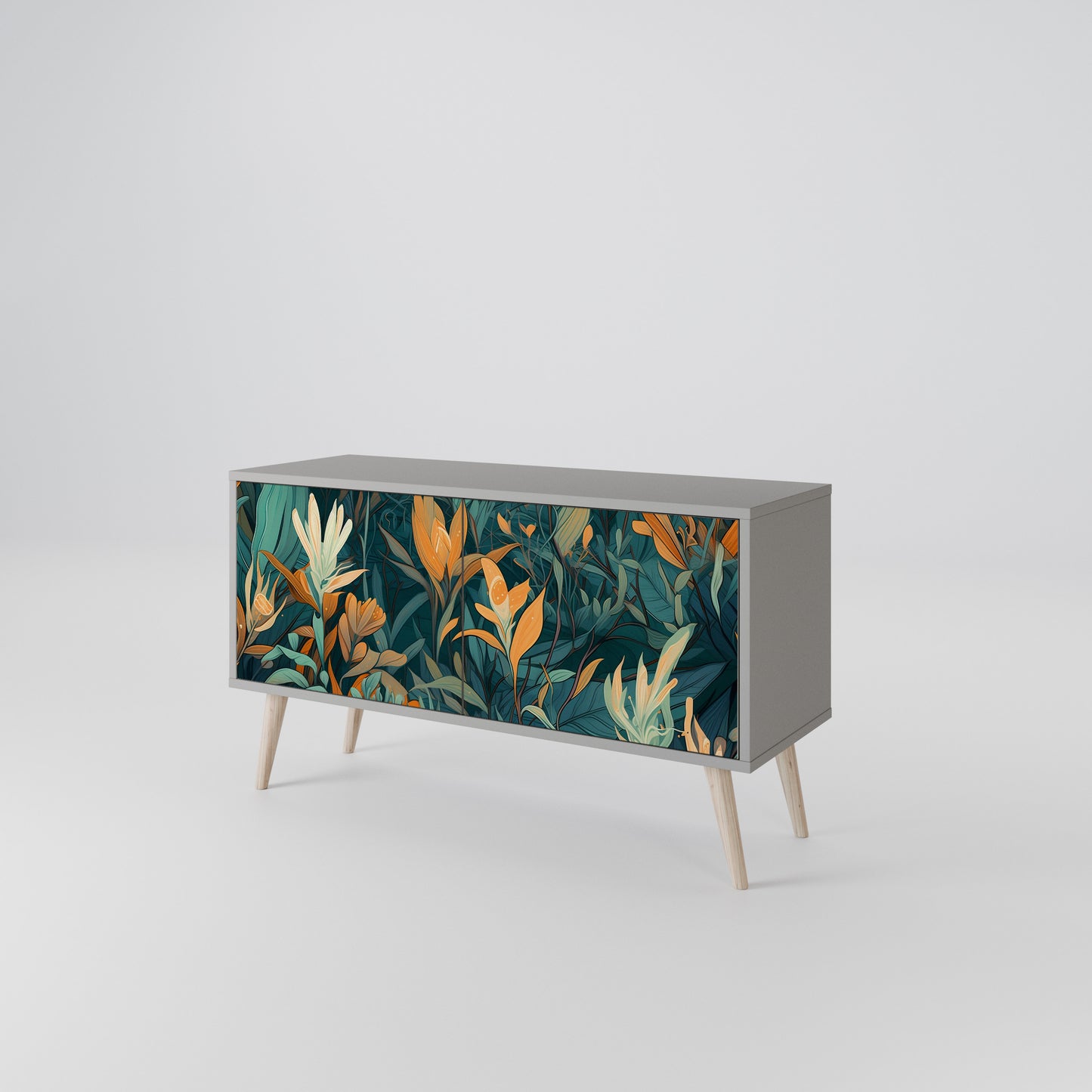 FLORAL SERENITY Mobile TV Compatto a 2 Ante