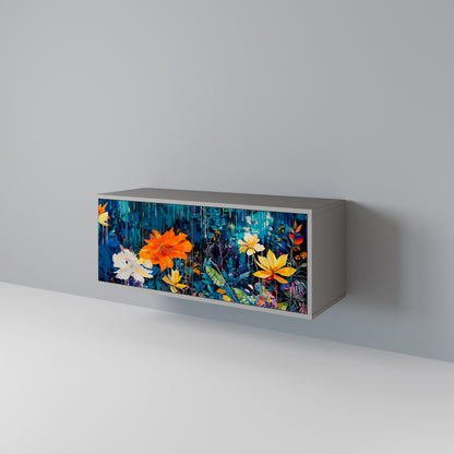 MIDNIGHT BLOSSOM Mobile TV Compatto a 2 Ante