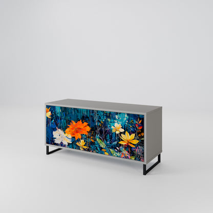 MIDNIGHT BLOSSOM Mobile TV Compatto a 2 Ante