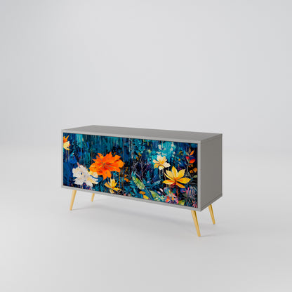 MIDNIGHT BLOSSOM Mobile TV Compatto a 2 Ante