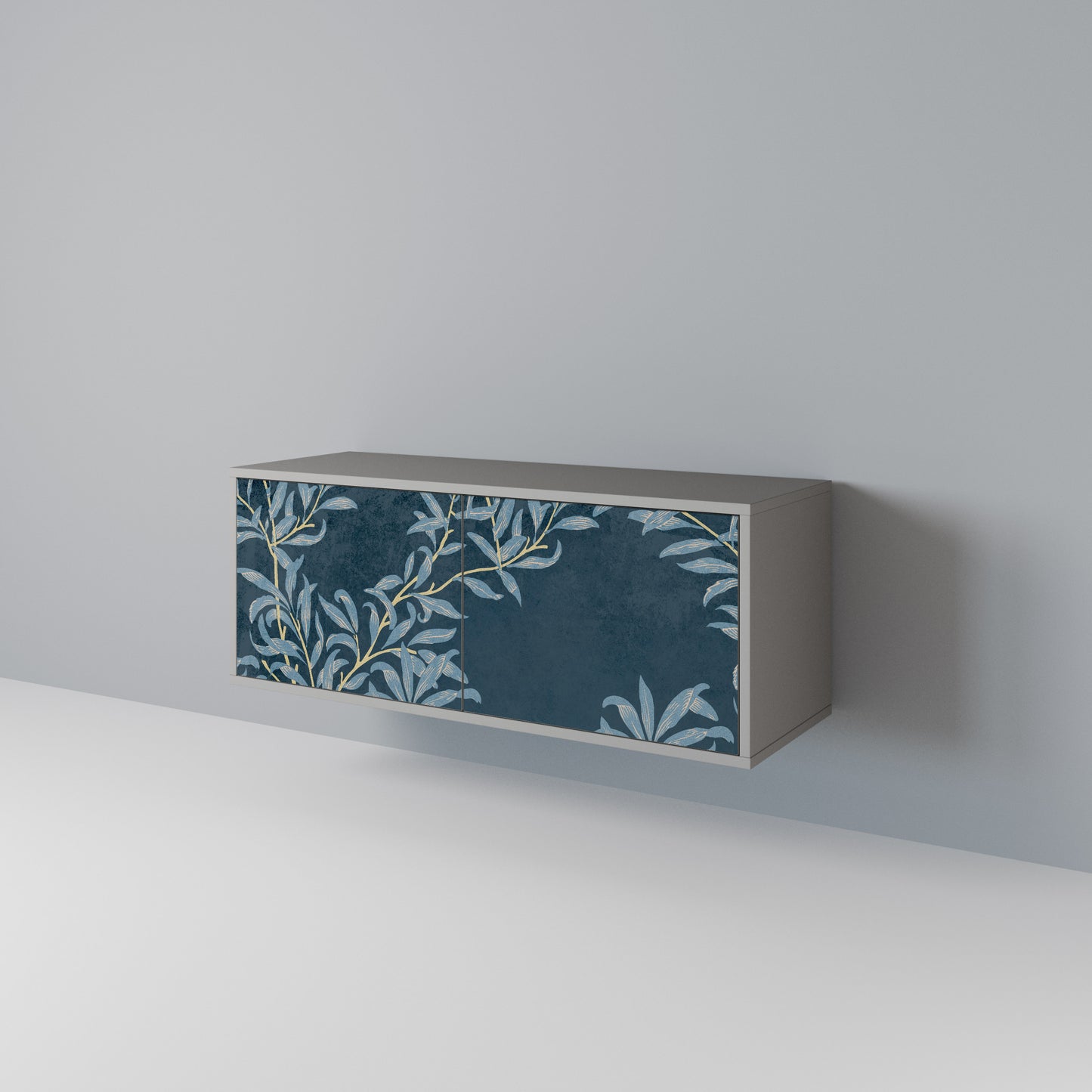 BLUE LEAVES Mobile TV Compatto a 2 Ante