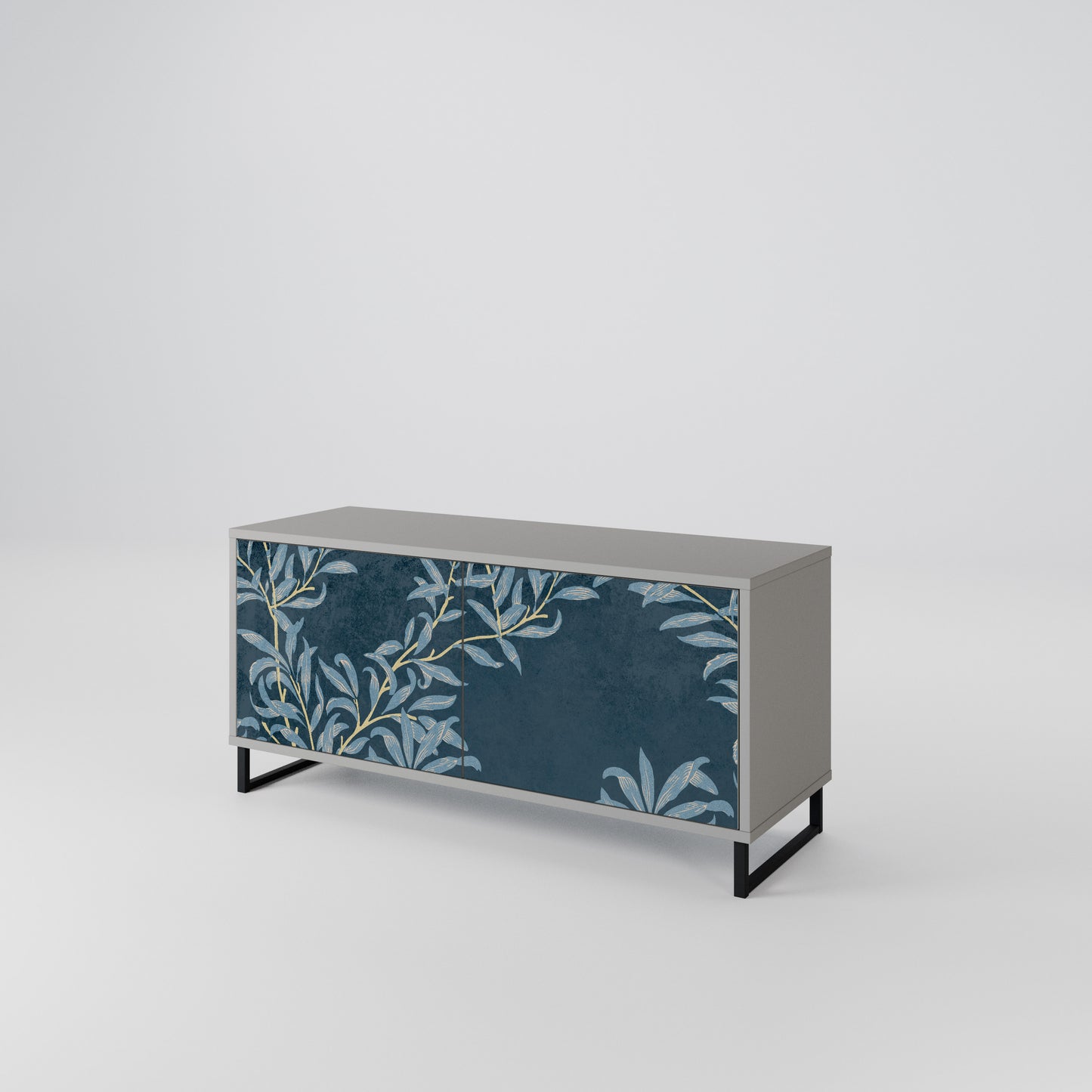 BLUE LEAVES Mobile TV Compatto a 2 Ante