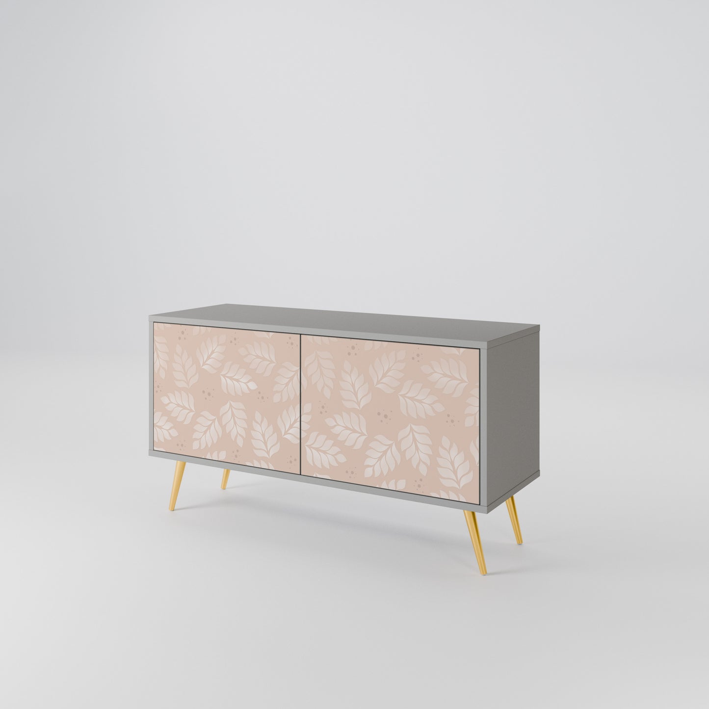 LEAVES ON BEIGE Mobile TV Compatto a 2 Ante