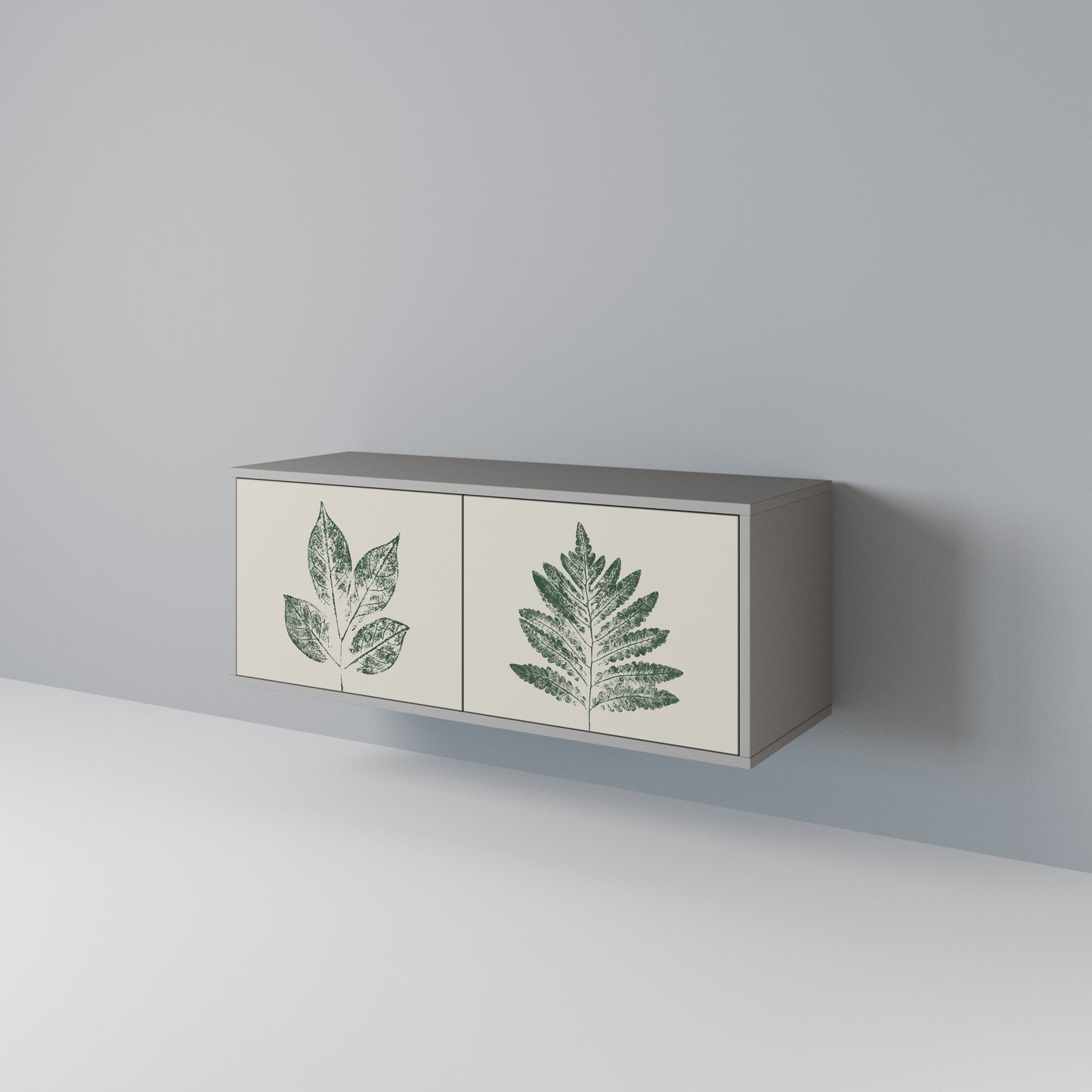 GREEN LEAFY STAMPS Mobile TV Compatto a 2 Ante