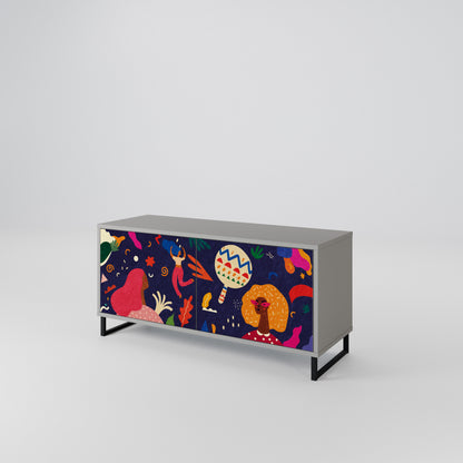FESTIVE PLEASURES Mobile TV Compatto a 2 Ante