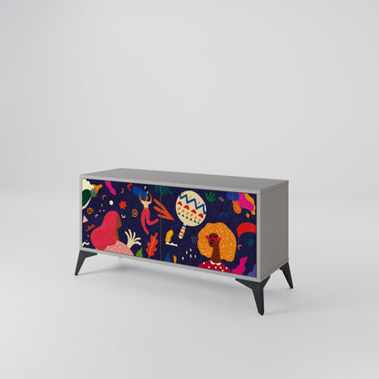 FESTIVE PLEASURES Mobile TV Compatto a 2 Ante