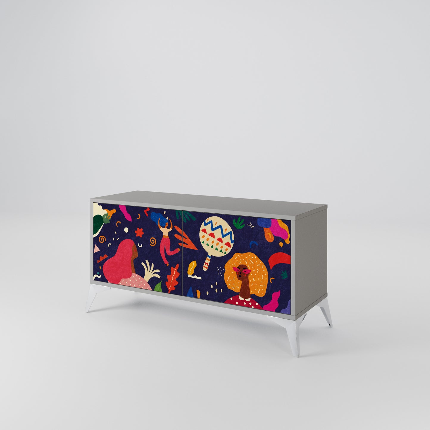 FESTIVE PLEASURES Mobile TV Compatto a 2 Ante