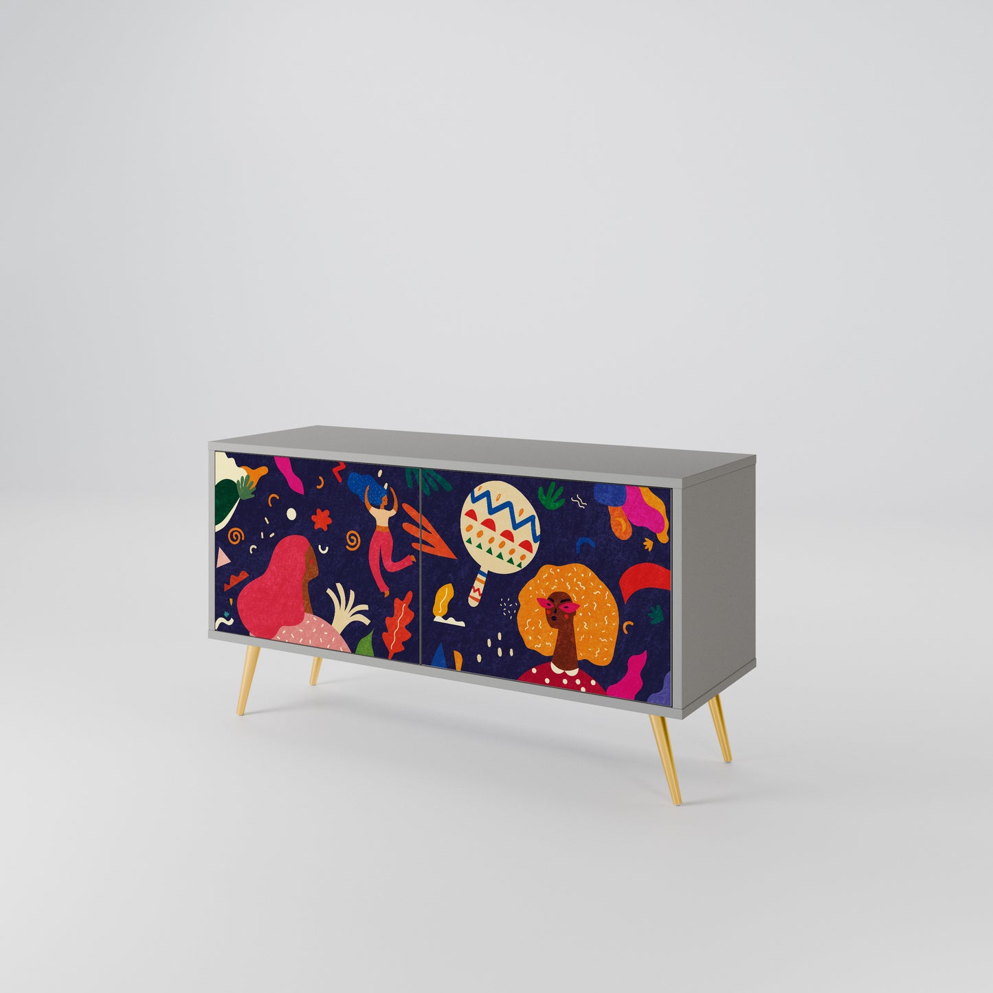 FESTIVE PLEASURES Mobile TV Compatto a 2 Ante