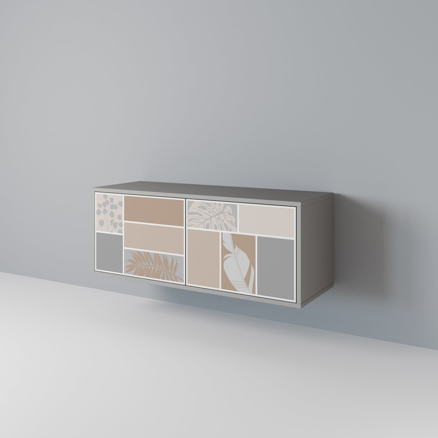TROPICAL SHAPES Mobile TV Compatto a 2 Ante