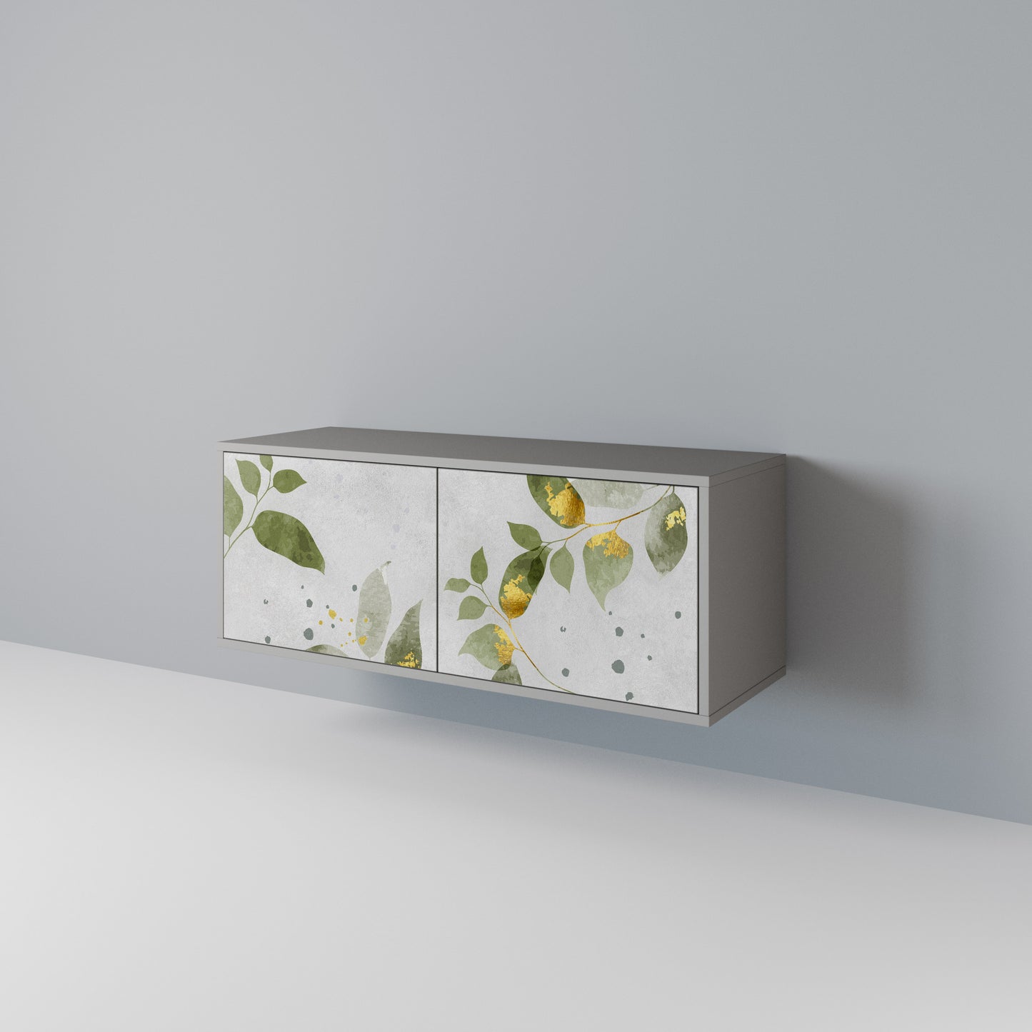 ELEGANT BOTANICS Mobile TV Compatto a 2 Ante