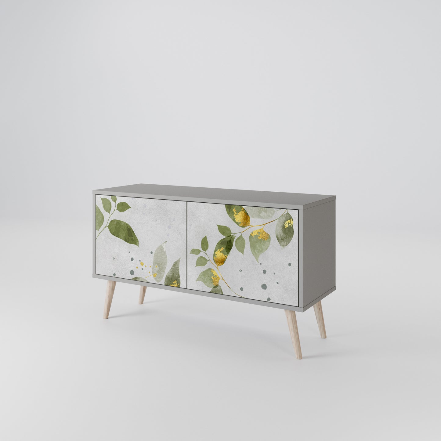 ELEGANT BOTANICS Mobile TV Compatto a 2 Ante