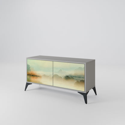 MORNING BY THE LAKE Mobile TV Compatto a 2 Ante