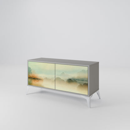 MORNING BY THE LAKE Mobile TV Compatto a 2 Ante