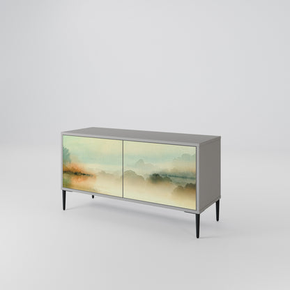 MORNING BY THE LAKE Mobile TV Compatto a 2 Ante