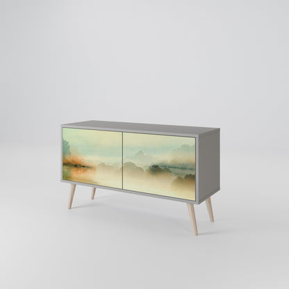 MORNING BY THE LAKE Mobile TV Compatto a 2 Ante