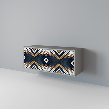ARTFUL GEOMETRY Mobile TV Compatto a 2 Ante