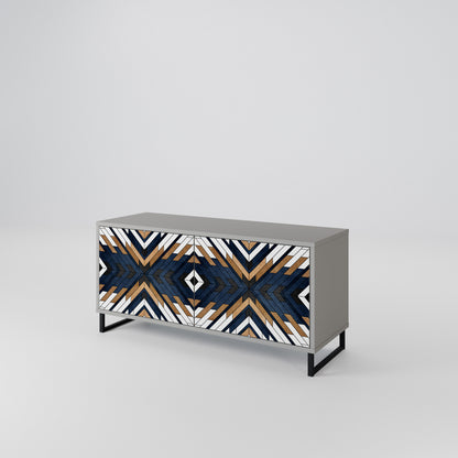 ARTFUL GEOMETRY Mobile TV Compatto a 2 Ante