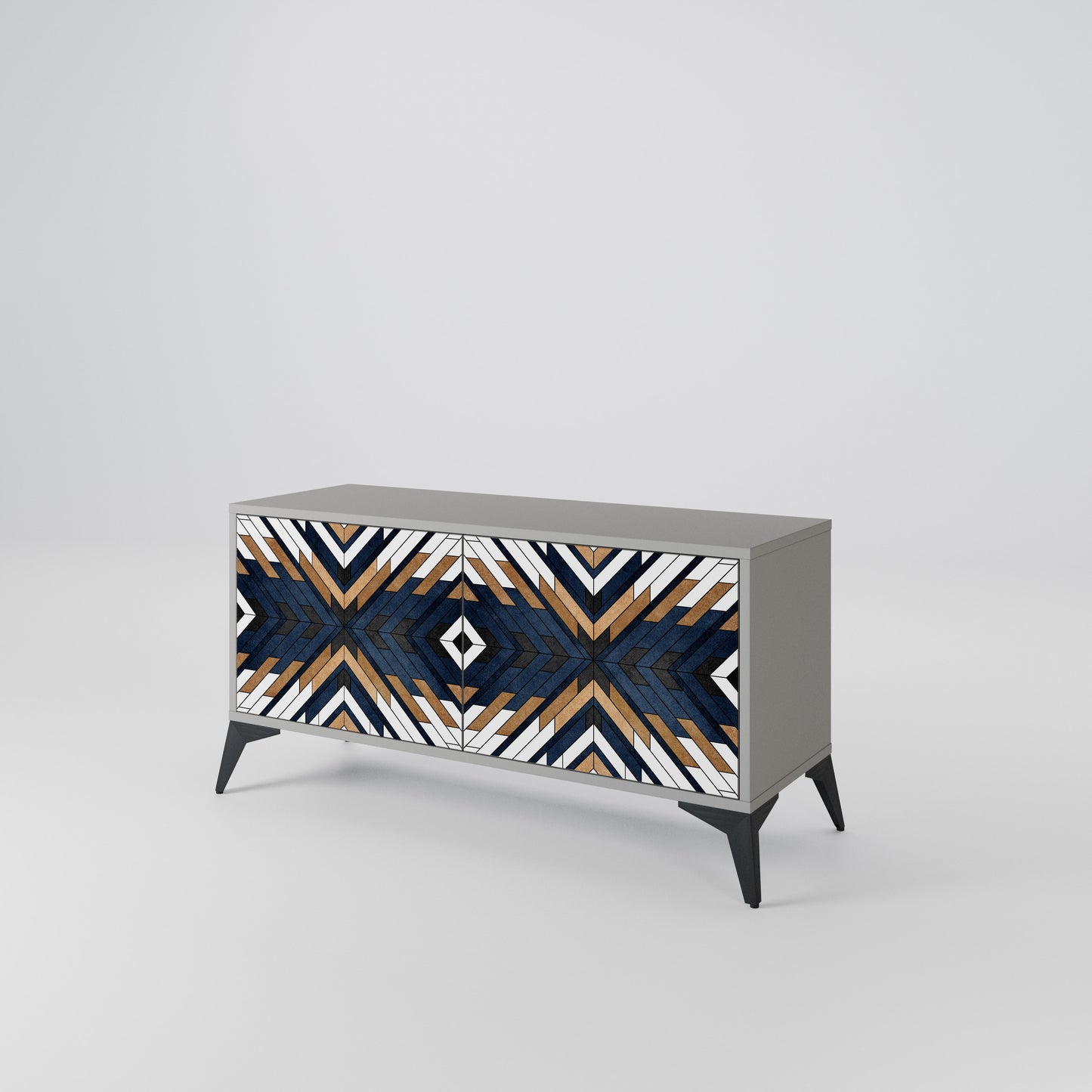 ARTFUL GEOMETRY Mobile TV Compatto a 2 Ante
