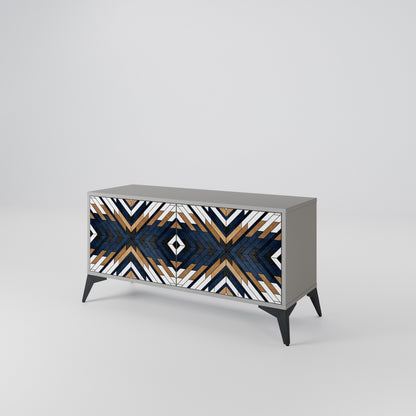 ARTFUL GEOMETRY Mobile TV Compatto a 2 Ante