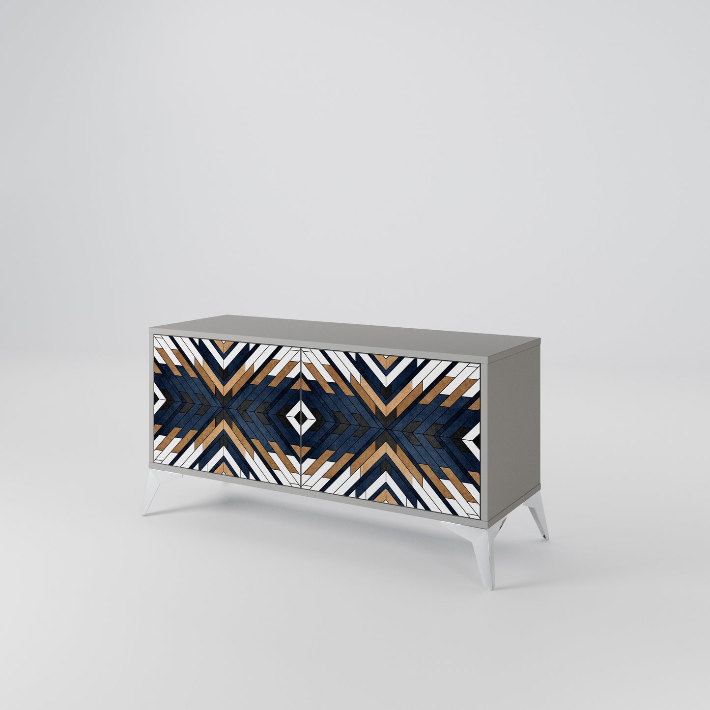 ARTFUL GEOMETRY Mobile TV Compatto a 2 Ante