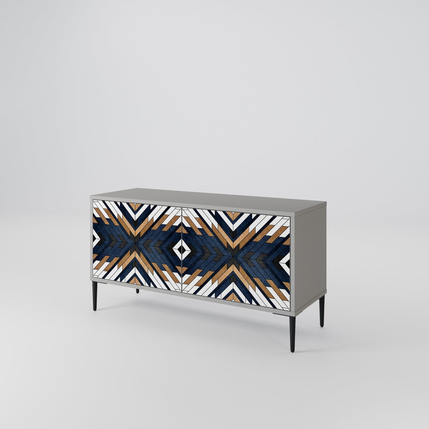ARTFUL GEOMETRY Mobile TV Compatto a 2 Ante