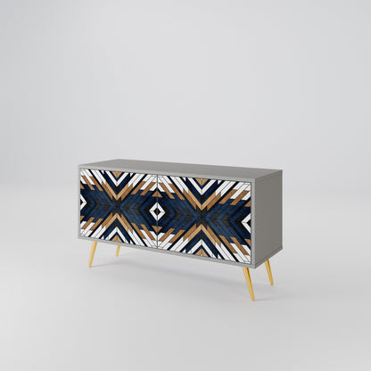 ARTFUL GEOMETRY Mobile TV Compatto a 2 Ante