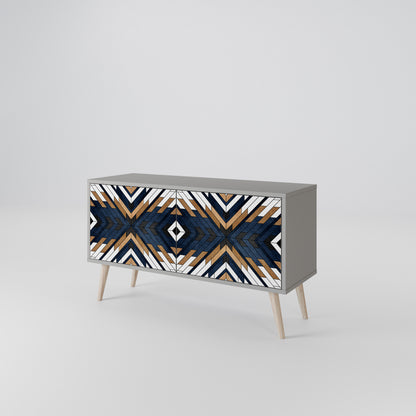 ARTFUL GEOMETRY Mobile TV Compatto a 2 Ante