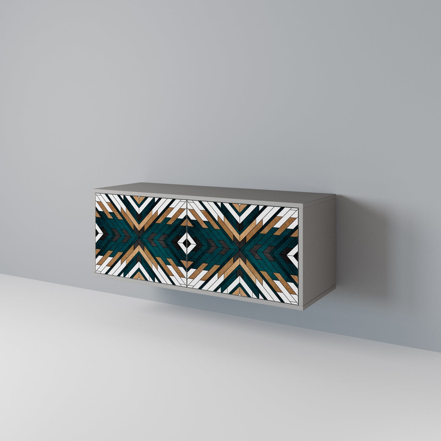 ARTISTIC GEOMETRY Mobile TV Compatto a 2 Ante