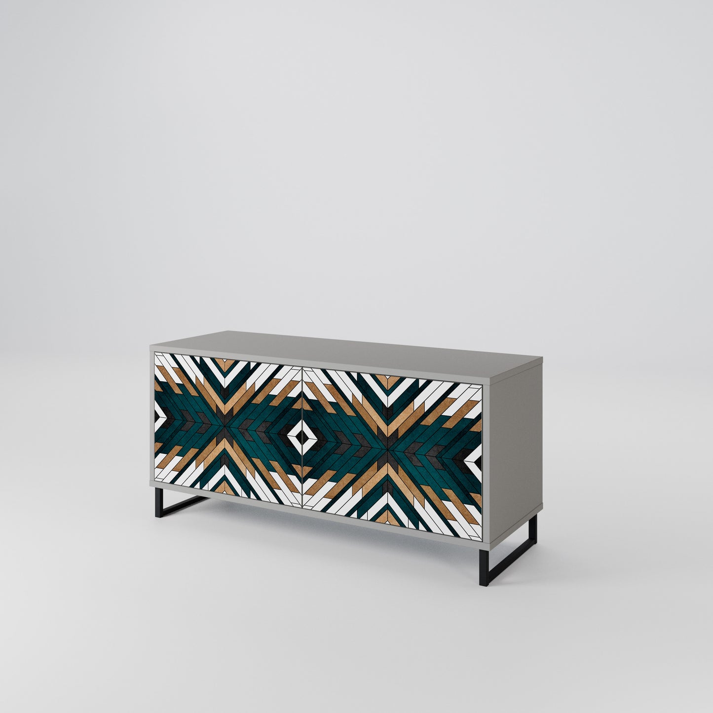 ARTISTIC GEOMETRY Mobile TV Compatto a 2 Ante