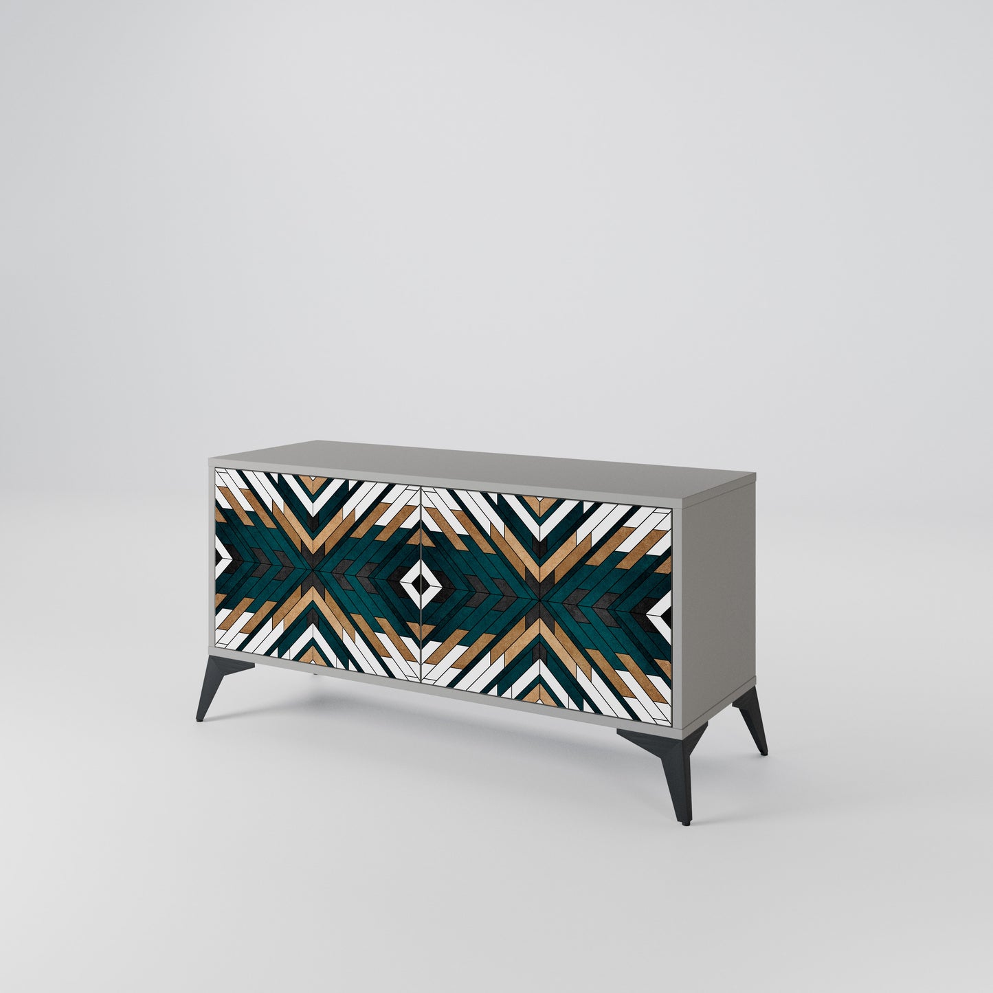 ARTISTIC GEOMETRY Mobile TV Compatto a 2 Ante
