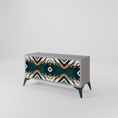 ARTISTIC GEOMETRY Mobile TV Compatto a 2 Ante