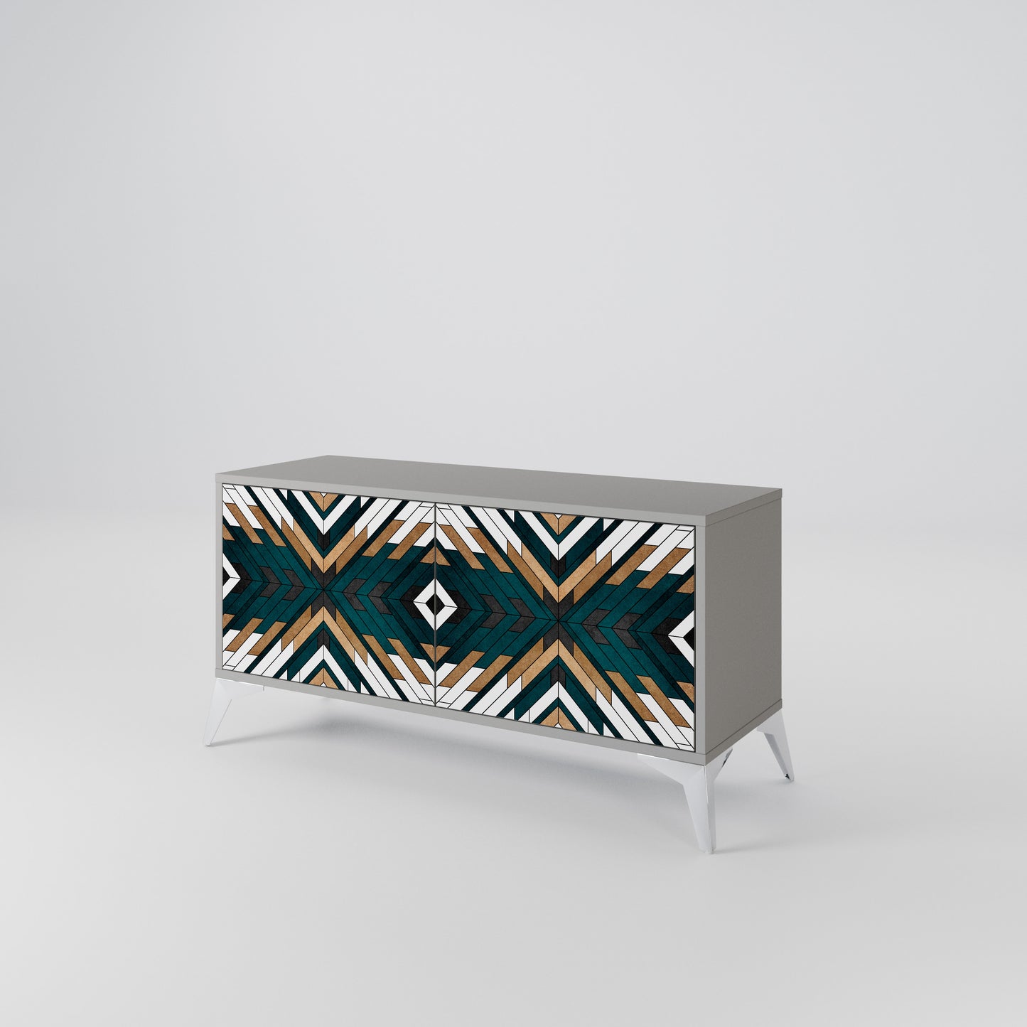 ARTISTIC GEOMETRY Mobile TV Compatto a 2 Ante