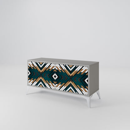 ARTISTIC GEOMETRY Mobile TV Compatto a 2 Ante