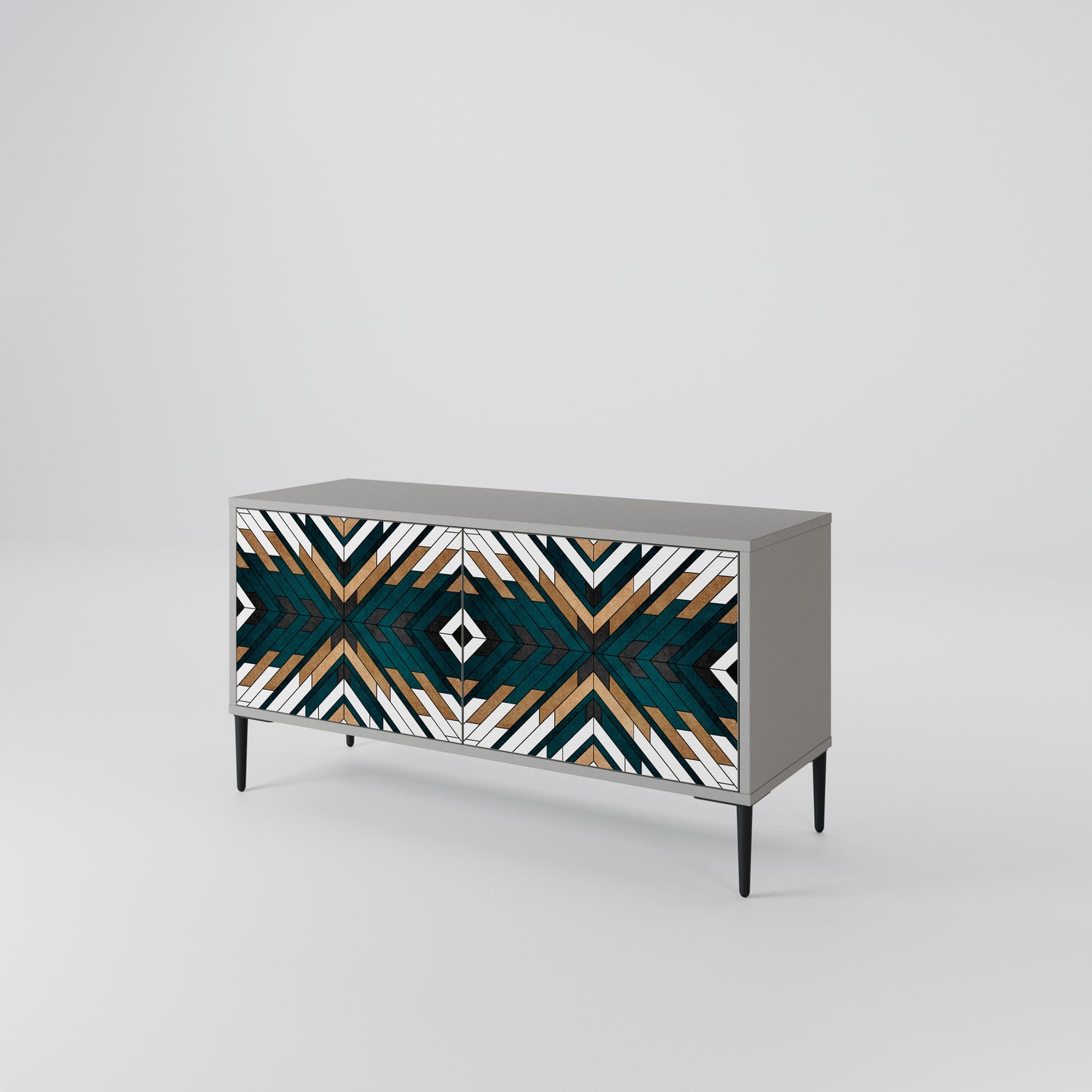 ARTISTIC GEOMETRY Mobile TV Compatto a 2 Ante