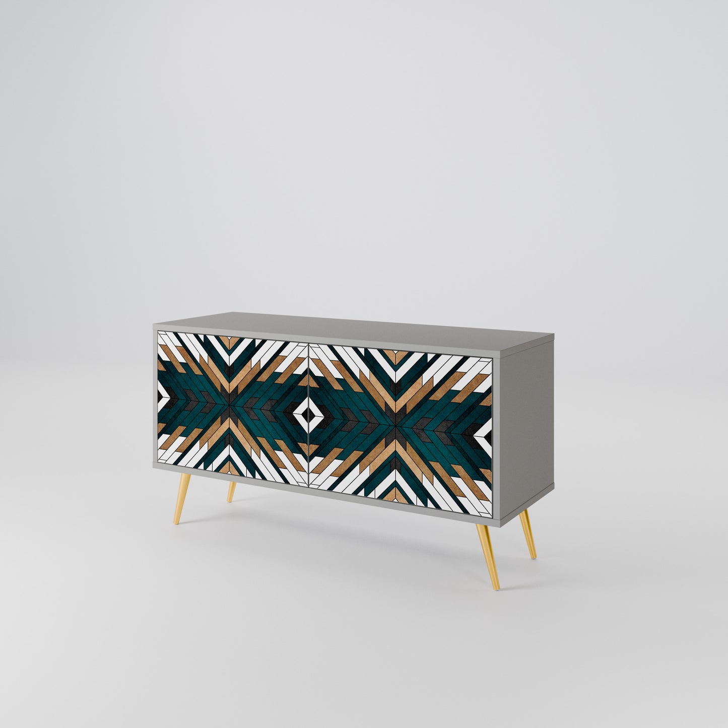 ARTISTIC GEOMETRY Mobile TV Compatto a 2 Ante