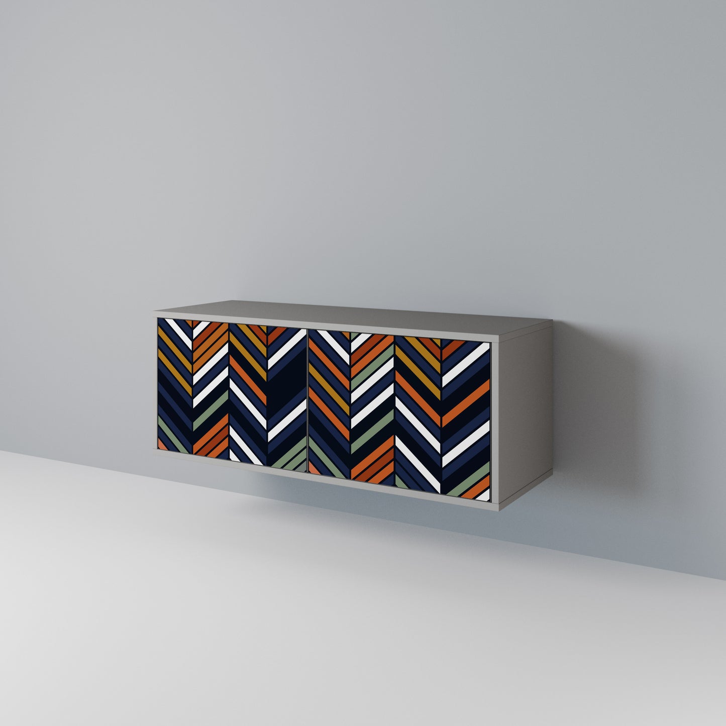 VIBRANT PATCHWORK Compact 2-Door TV Cabinet