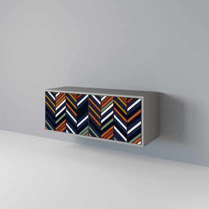 VIBRANT PATCHWORK Compact 2-Door TV Cabinet
