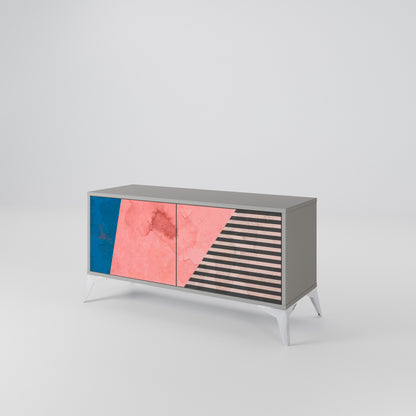 GLAMOROUS STRIPE Mobile TV Compatto a 2 Ante